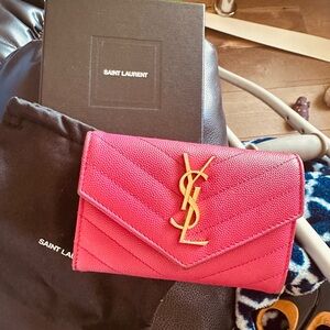 YSL monogram leather wallet